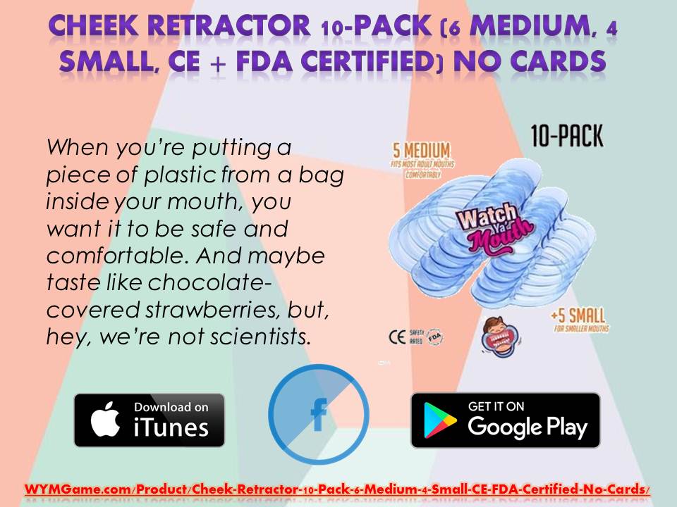 Cheek Retractor 10-Pack (6 Medium, 4 Small, CE + FDA Certified) NO CARDS